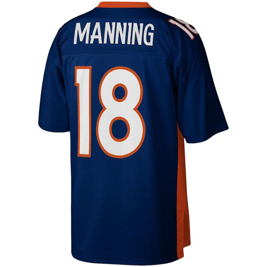 D.Broncos #18 Peyton Manning Mitchell & Ness Navy 2015 Legacy Replica Jersey Stitched American Football Jerseys