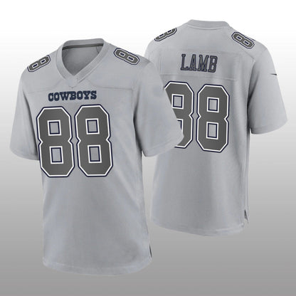 D.Cowboys #88 CeeDee Lamb Gray Atmosphere Game Jersey Fashion Jersey American Jerseys