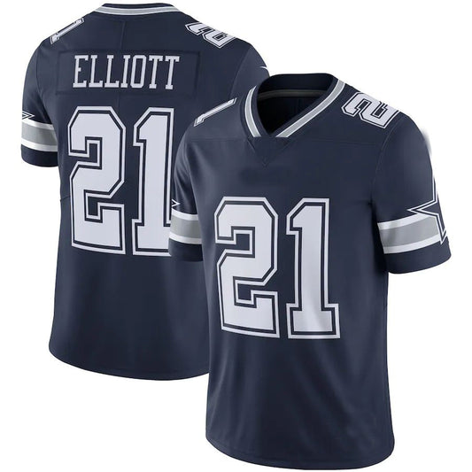 D.Cowboys #21 Ezekiel Elliott Navy Vapor Limited Jersey Stitched American Football Jerseys