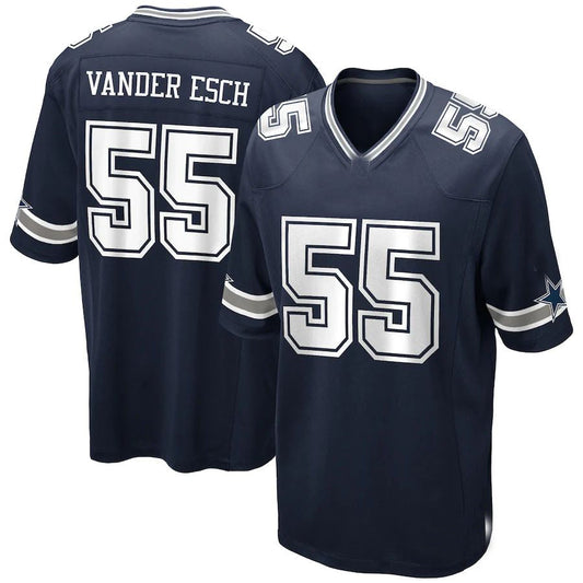 D.Cowboys #55 Leighton Vander Esch Navy Game Player Jersey Stitched American Football Jerseys