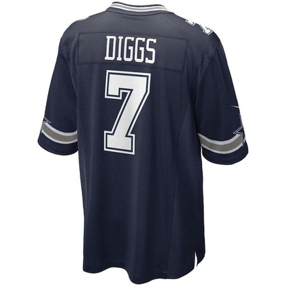 D.Cowboys #7 Trevon Diggs Navy Game Jersey Stitched American Football Jerseys