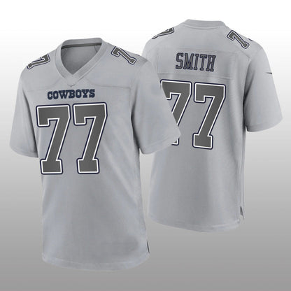 D.Cowboys #77 Tyron Smith Gray Atmosphere Game Jersey Fashion Jersey American Jerseys