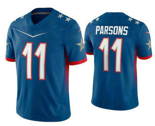 D.Cowboys #11 Micah Parsons Blue 2022 Pro Bowl Vapor Untouchable Stitched Limited Jersey American Football Jerseys