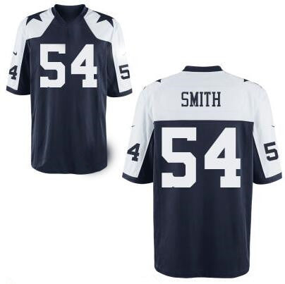 D.Cowboys #54 Jaylon Smith Navy Blue Thanksgiving Alternate Stitched Elite Jersey Fashion Jersey American Jerseys