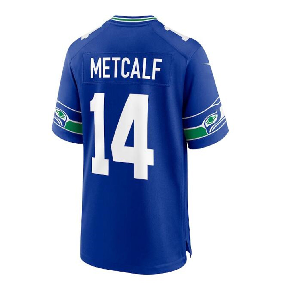 S.Seahawks #14 DK Metcalf Throwback Player Game Jersey - Royal Stitched American Football Jerseys