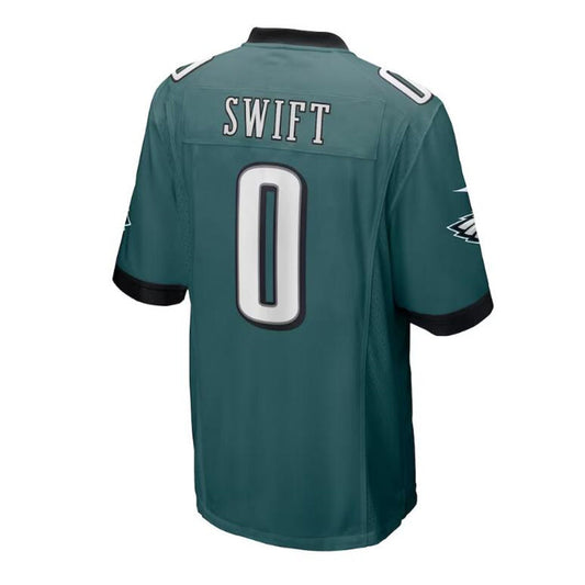 P.Eagles #0 D'Andre Swift Game Player Jersey - Midnight Green Stitched American Football Jerseys