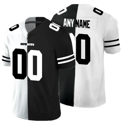 Dallas Cowboys Custom Black V White Peace Split Vapor Untouchable Limited Jersey