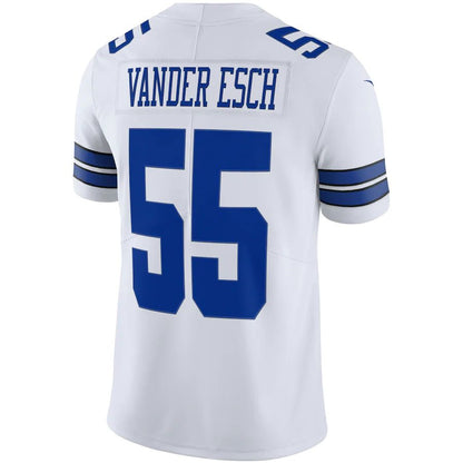 D.Cowboys #55 Leighton Vander Esch White Vapor Limited Player Jersey Stitched American Football Jerseys