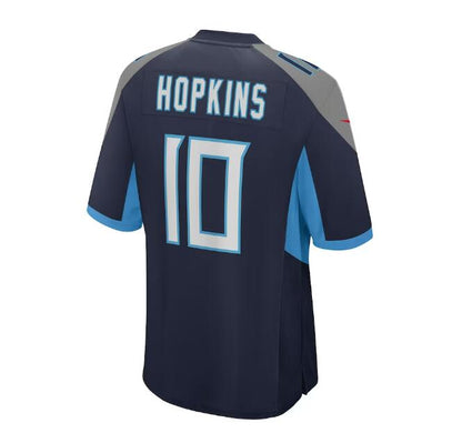 T.Titans #10 DeAndre Hopkins Oilers Throwback Player Game Jersey - Light Blue Stitched American Football Jerseys