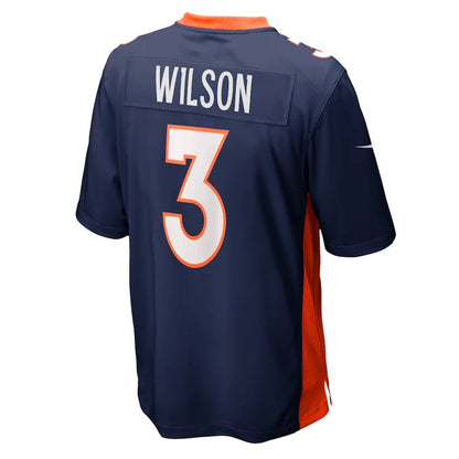 D.Broncos #3 Russell Wilson  Navy Alternate Game Jersey Stitched American Football Jerseys