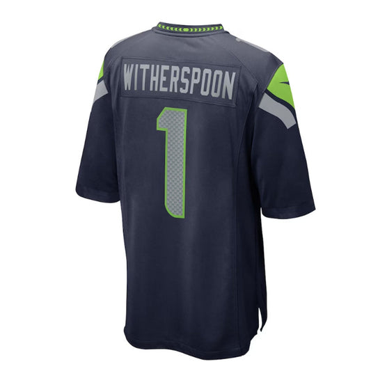 S.Seahawks #1 Devon Witherspoon 2023 Draft First Round Pick Game Jersey - College Navy Stitched American Football Jerseys