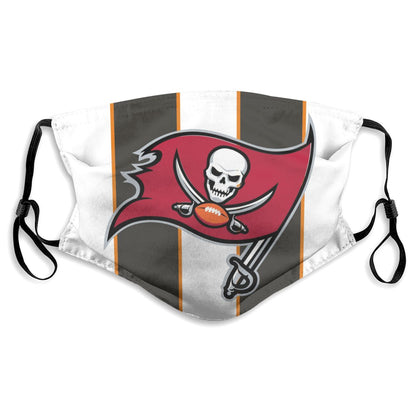 Custom Football Personalized TB.Buccaneer 01- White Dust Face Mask With Filters PM 2.5