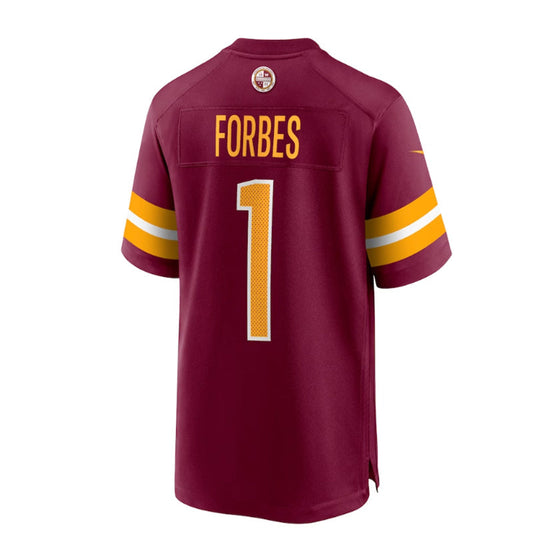 W.Commanders #1 Emmanuel Forbes 2023 Draft First Round Pick Game Jersey - Burgundy Stitched American Football Jerseys