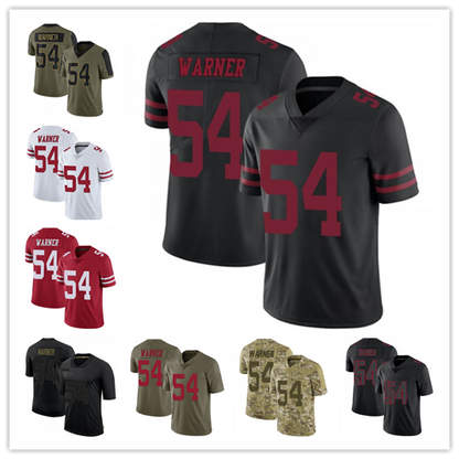 Fred Warner 49ers Jersey #54 Edition Black Golden Men's