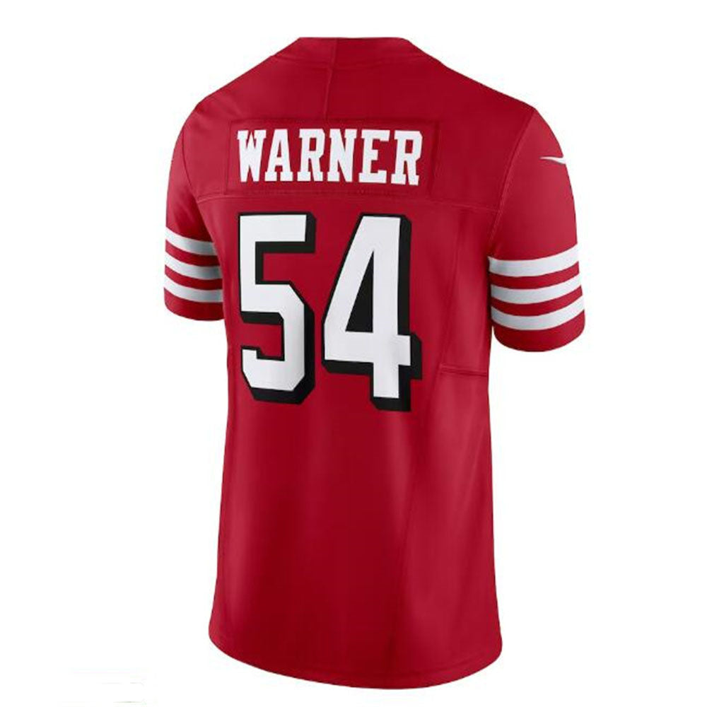 SF. 49ers #54 Fred Warner Vapor F.U.S.E. Limited Jersey - Scarlet Stitched American Football Jersey