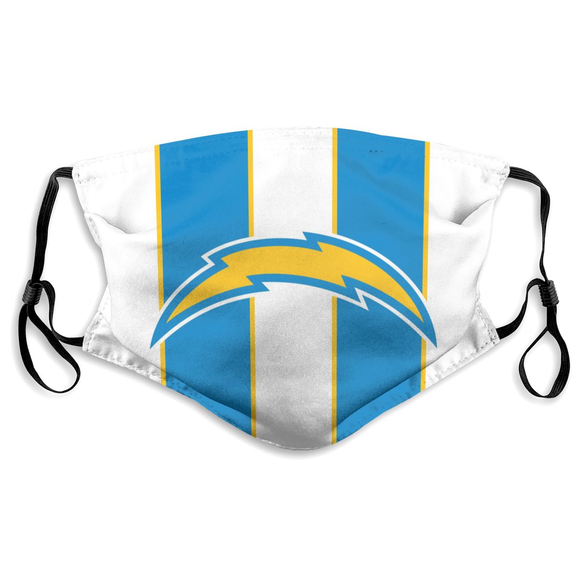 Custom Football Personalized LA.Charger 01- White Dust Face Mask With Filters PM 2.5