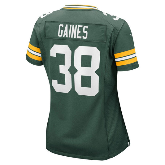 GB.Packers #38 Innis Gaines Green Game Jersey Stitched American Football Jerseys