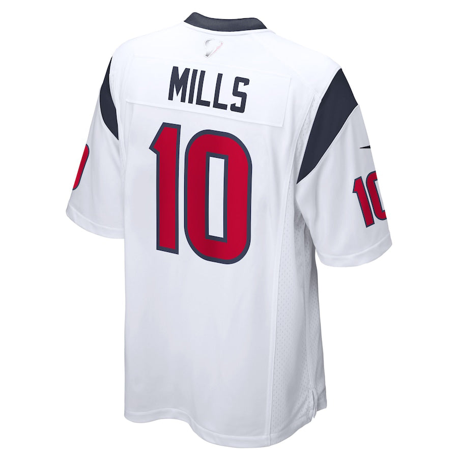 H.Texans #10 Davis Mills White Game Player Jersey Stitched American Football Jerseys
