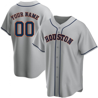 Custom Baseball Jerseys Houston Astros Gray Stitched Jerseys