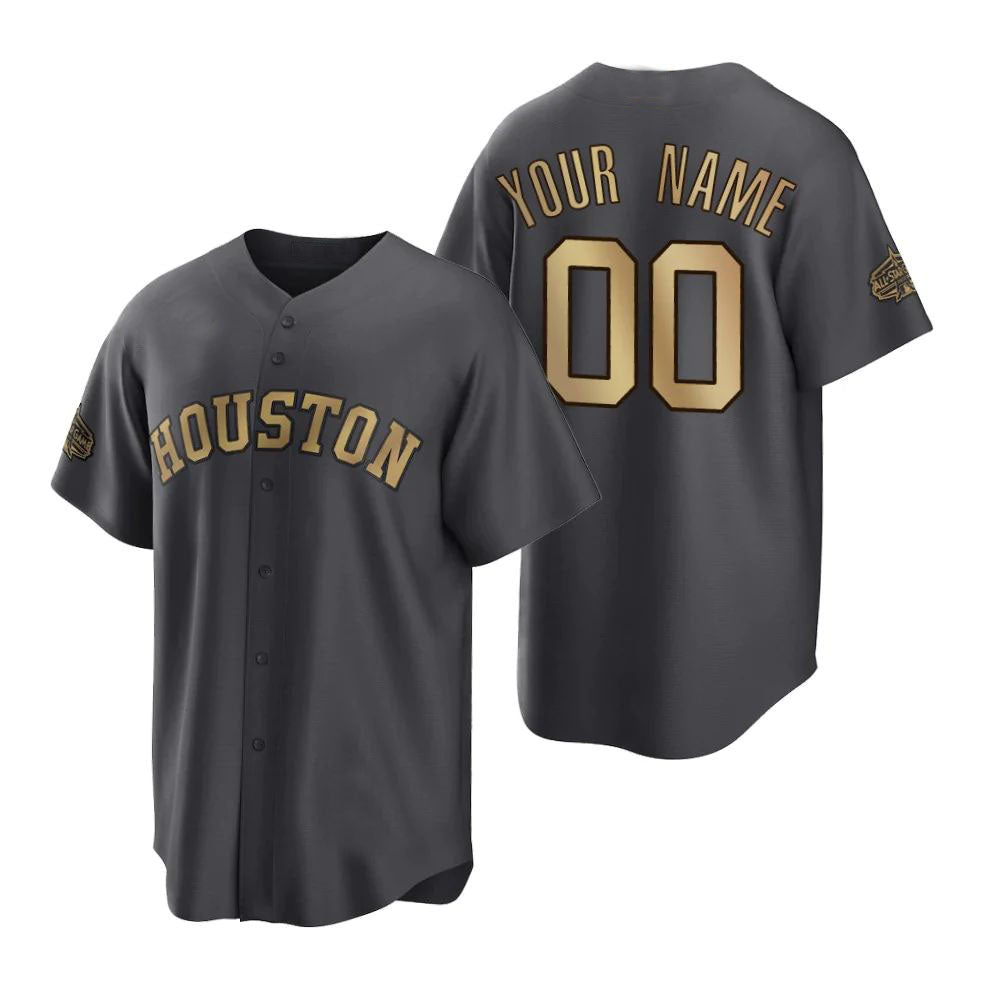 Custom Baseball Jerseys Houston Astros Gray 2022 All Star Game Stitched Jerseys