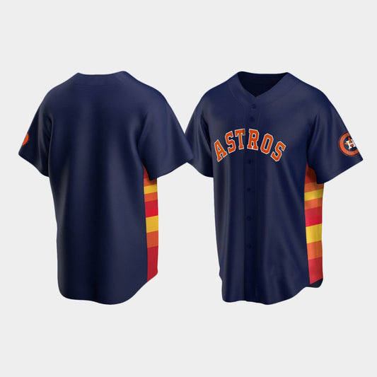 Baseball Houston Astros Blank Navy Stitched Jerseys