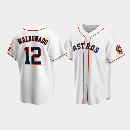 Baseball Houston Astros #12 Martin Maldonado White Stitched Jersey
