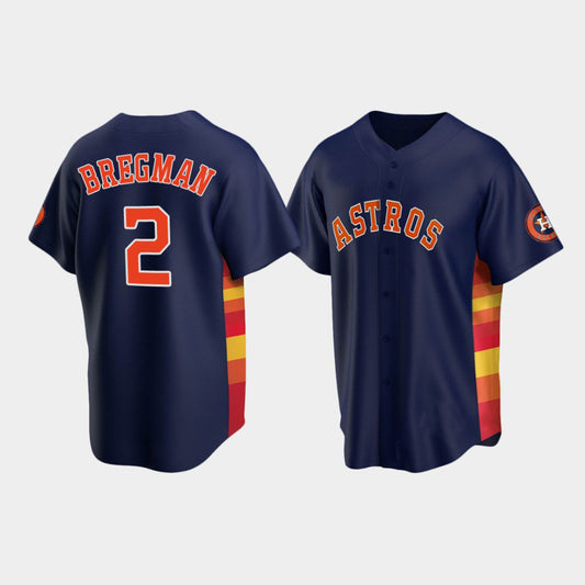 Baseball Houston Astros #2 Alex Bregman Navy Stitched Jersey