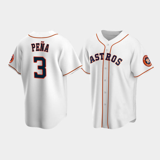 Baseball Houston Astros #3 Jeremy Pena White Stitched Jersey
