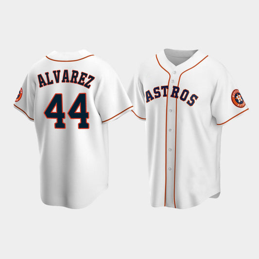 Baseball Houston Astros #44 Yordan Alvarez White Stitched Jerseys