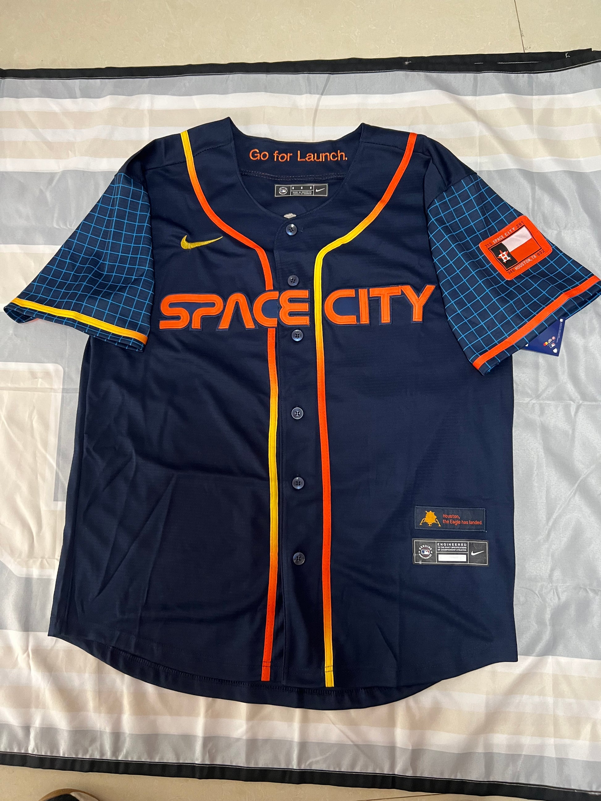 Jeremy Pena stitched jersey 2022 champions space city blue Brand