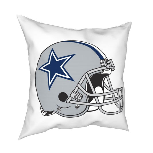 Custom Decorative Football Pillow Case White Dallas Cowboys Pillowcase Personalized Throw Pillow Covers