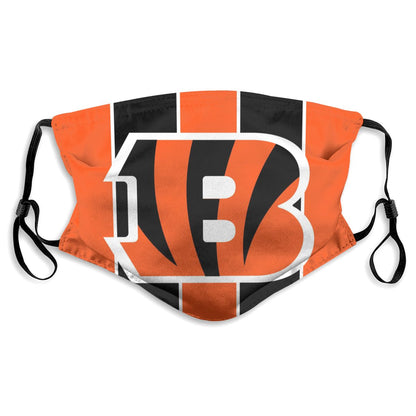 Custom Football Personalized C.Bengal 01-Orange Dust Face Mask With Filters PM 2.5