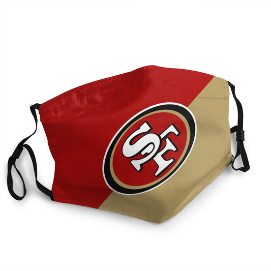 Custom Football Personalized San Francisco 49ers Dust Face Mask With Filters PM 2.5