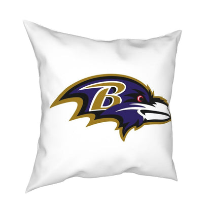 Custom Decorative Football Pillow Case Baltimore Ravens White Pillowcase Personalized Throw Pillow Covers