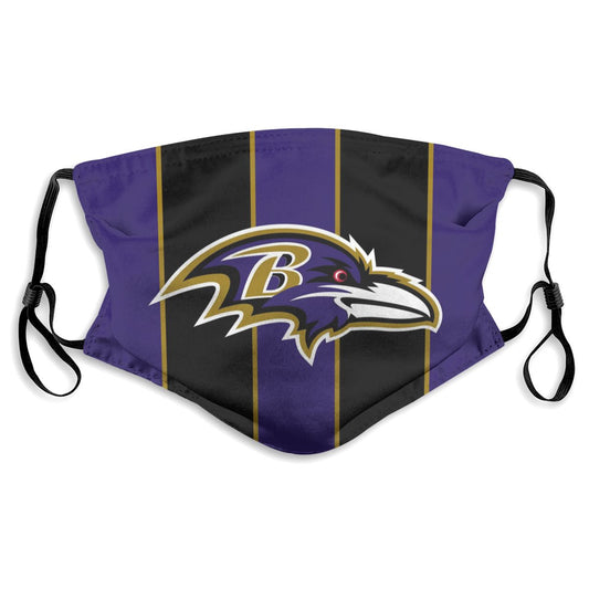 Custom Football Personalized B.Raven 02- Purple Dust Face Mask With Filters PM 2.5