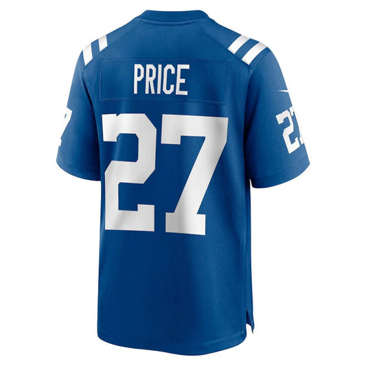 IN.Colts #27 D'Vonte Price Royal Game Player Jersey Stitched American Football Jerseys