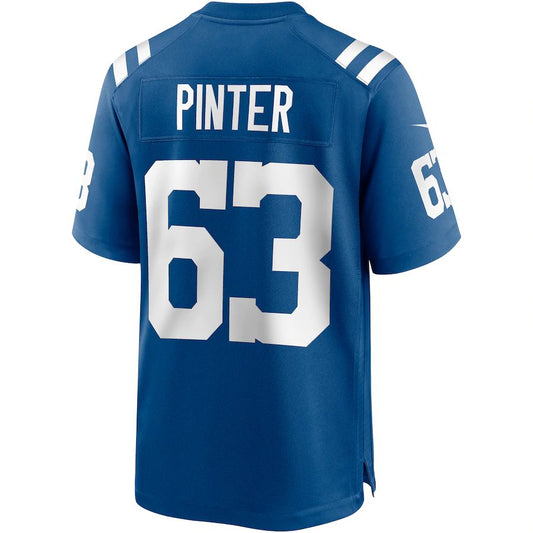 IN.Colts #63 Danny Pinter Royal Game Jersey Stitched American Football Jerseys