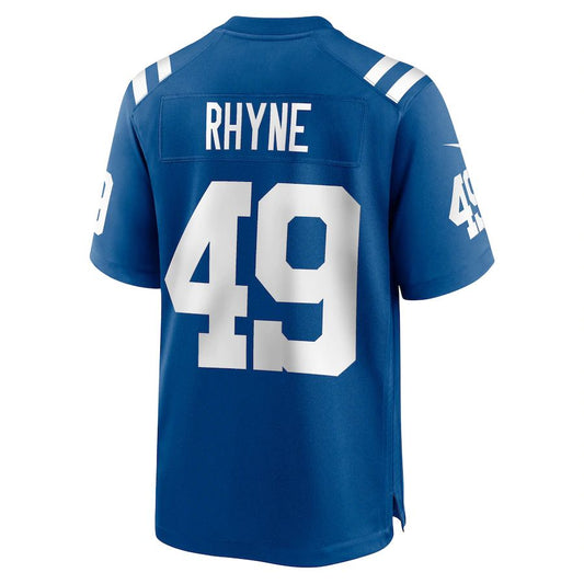 IN.Colts #49 Forrest Rhyne Royal Game Player Jersey Stitched American Football Jerseys