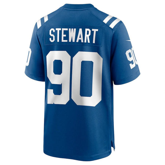 IN.Colts #90 Grover Stewart Royal Game Jersey Stitched American Football Jerseys