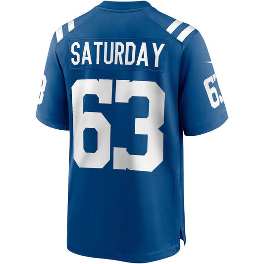 IN.Colts #63 Jeff Saturday Royal Game Retired Player Jersey Stitched American Football Jerseys