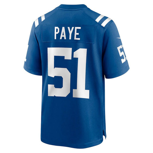 IN.Colts #51 Kwity Paye Royal Game Jersey Stitched American Football Jerseys