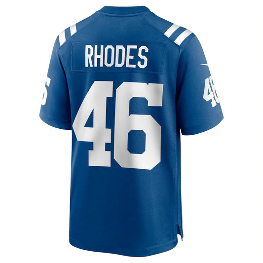 IN.Colts #46 Luke Rhodes Royal Game Jersey Stitched American Football Jerseys