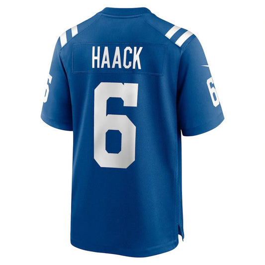 IN.Colts #6 Matt Haack Royal Game Player Jersey Stitched American Football Jerseys