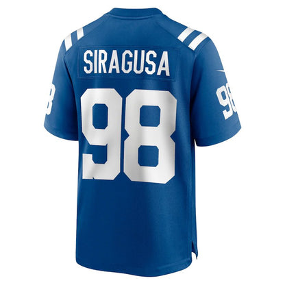 IN.Colts #98 Tony Siragusa Royal Game Retired Player Jersey Stitched American Football Jerseys