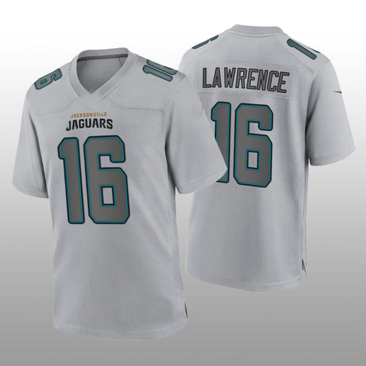 J.Jaguars #16 Trevor Lawrence Gray Atmosphere Game Jersey Stitched American Football Jerseys