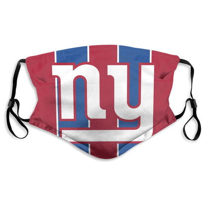 Custom Football Personalized NY.Giant 01- Red Dust Face Mask With Filters PM 2.5