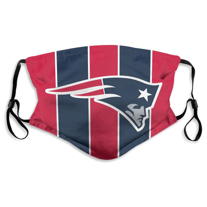 Custom Football Personalized NE.Patriot 01-Red Dust Face Mask With Filters PM 2.5