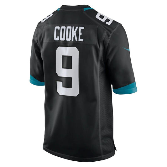 J.Jaguars #9 Logan Cooke Black Game Jersey Stitched American Football Jerseys