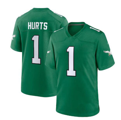 P.Eagles #1 Jalen Hurts Kelly Green Stitched American Football Jerseys