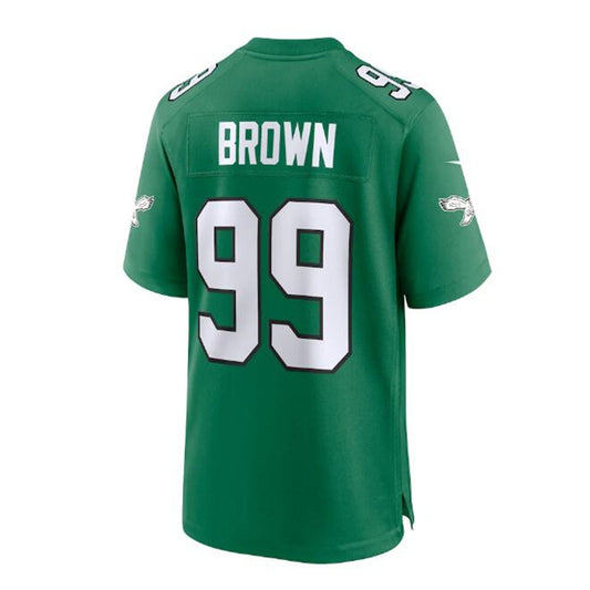 P.Eagles #99 Jerome Brown Alternate Game Jersey - Kelly Green Stitched American Football Jerseys
